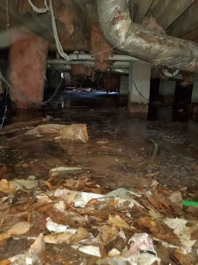 Crawl space flood assessment for Commercial Water Damage Restoration in Beckley
