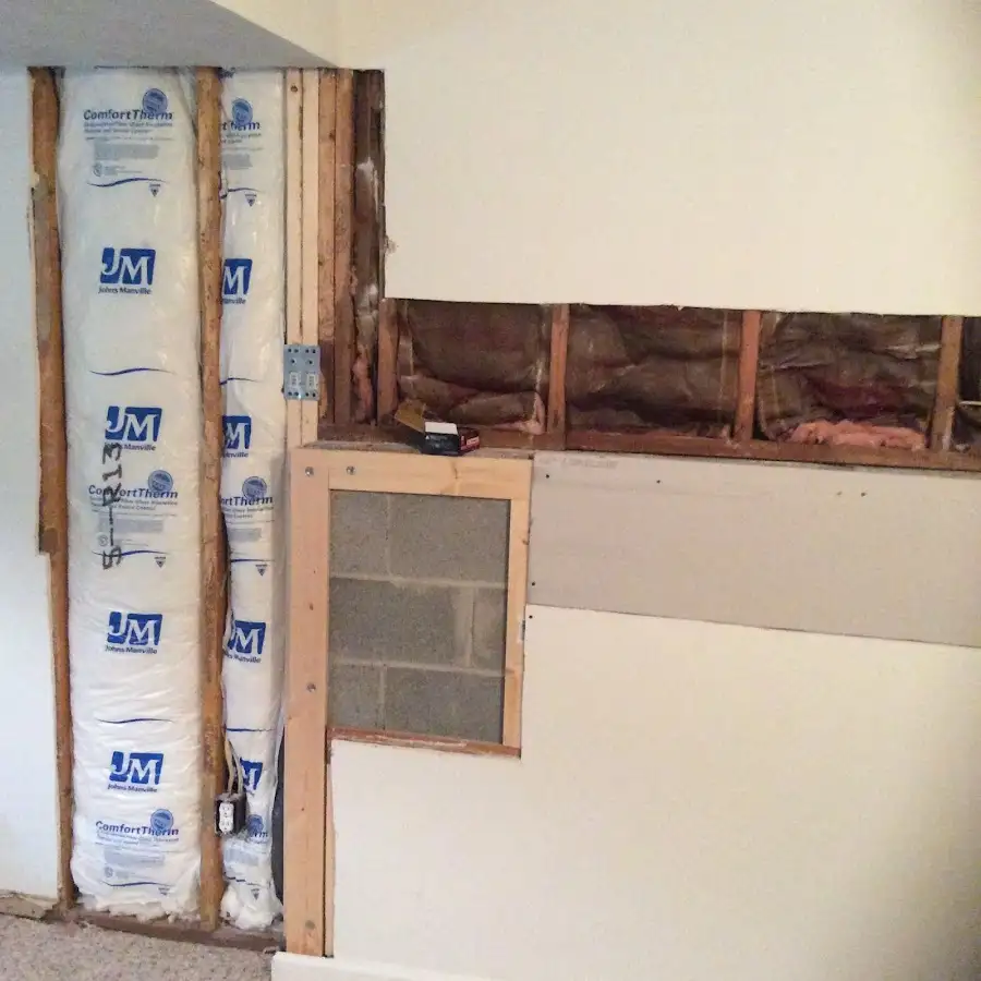 Wall insulation replacement during Contents Cleaning & Restoration in Beckley